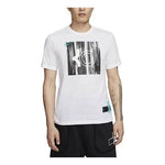 Men's Nike Casual Sports Printing Round Neck Short Sleeve White T-Shirt DD9276-100