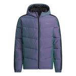 Men's adidas neo Colorful Sports Hooded With Down Feather Purple Jacket H45259