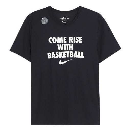 Nike Come Rise With Basketball Casual Sports Round Neck Short Sleeve Black 924163-010