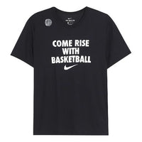 Nike Come Rise With Basketball Casual Sports Round Neck Short Sleeve Black 924163-010