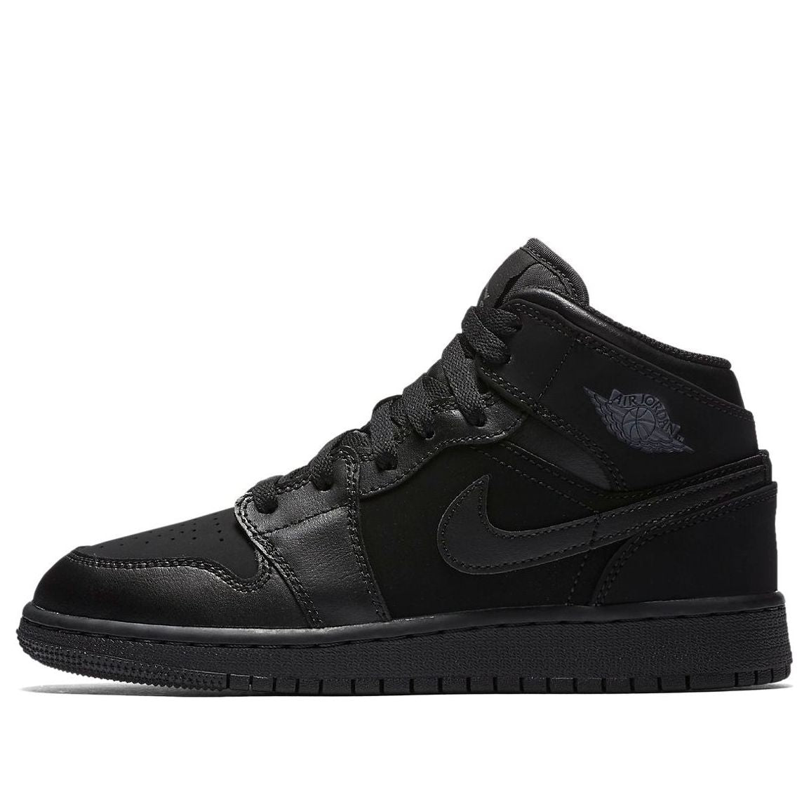 (GS) Air Jordan 1 Retro Mid 'Triple Black 2016' 554725-050