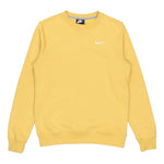 Men's Nike FW21 Solid Color Fleece Lined Stay Warm Pullover Yellow 916609-761