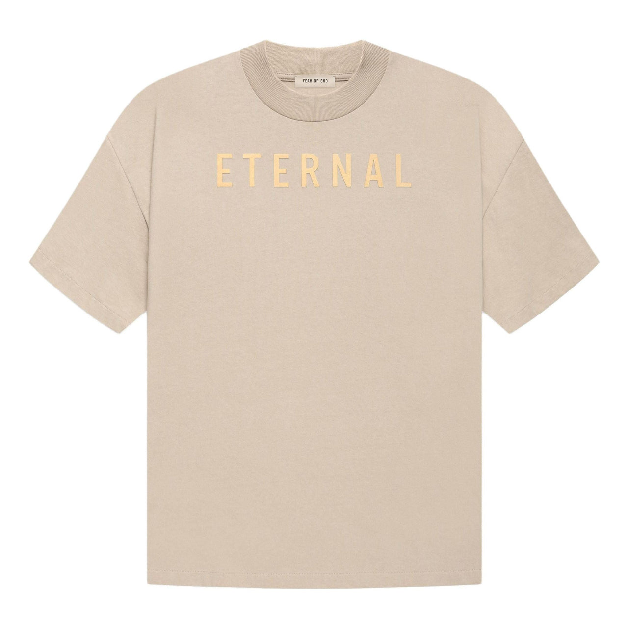Fear of God Eternal Logo Flocked Crewneck T-Shirt 'Tan Orange' FGE50-001AJER-122