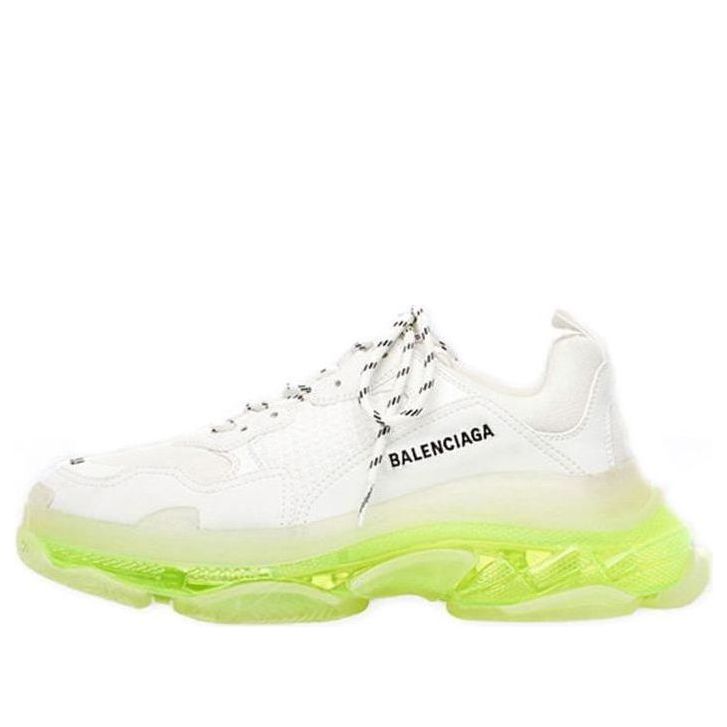 Balenciaga Triple S Sneaker 'Clear Sole - White Fluo Yellow' 541624W2FR19073