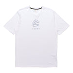 Men's Under Armour Curry Undrtd Splash Round Neck Short Sleeve White 1362819-100