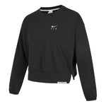 (WMNS) Nike As Nk Standard Issue Crew Embroidery Logo Knitting Round-neck Sweatshirt Black DD9256-010