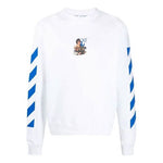 Off-White SS21 Arrows Pattern Stripe Printing Long Sleeves White OMBA025S21FLE0100140