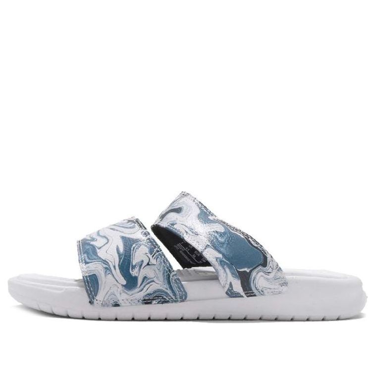 (WMNS) Nike Benassi Duo Ultra Slide 'White Blue Black' 819717-002