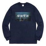 Supreme FW18 The Killer L/S Tee Navy Bloody Twins Chow Yun Fat Chest Printing Long Sleeves Unisex Navy Blue SUP-FW18-677