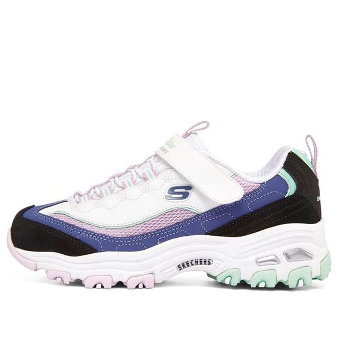 (GS) Skechers D'Lites 'White Blue Pink' 302536L-WLVB