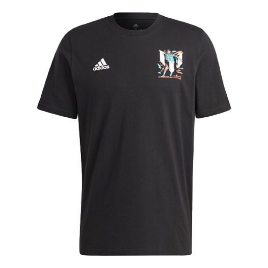 adidas Messi Football Icon Graphic Tee 'Black' HT5182