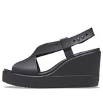 (WMNS) Crocs Brooklyn Cozy Non-Slip Sports Black Sandals 206222-060