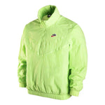 Men's Nike Solid Color Logo Label Breathable Windproof Stand Collar Half Zipper Long Sleeves Jacket Autumn Green DA2493-399