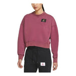 (WMNS) Air Jordan Flight Round-neck Swea Deep-Wine CV7786-610