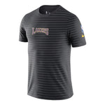 Men's Nike Stripe Alphabet Printing Round Neck Pullover Short Sleeve Brooklyn Nets Black T-Shirt DA5872-060