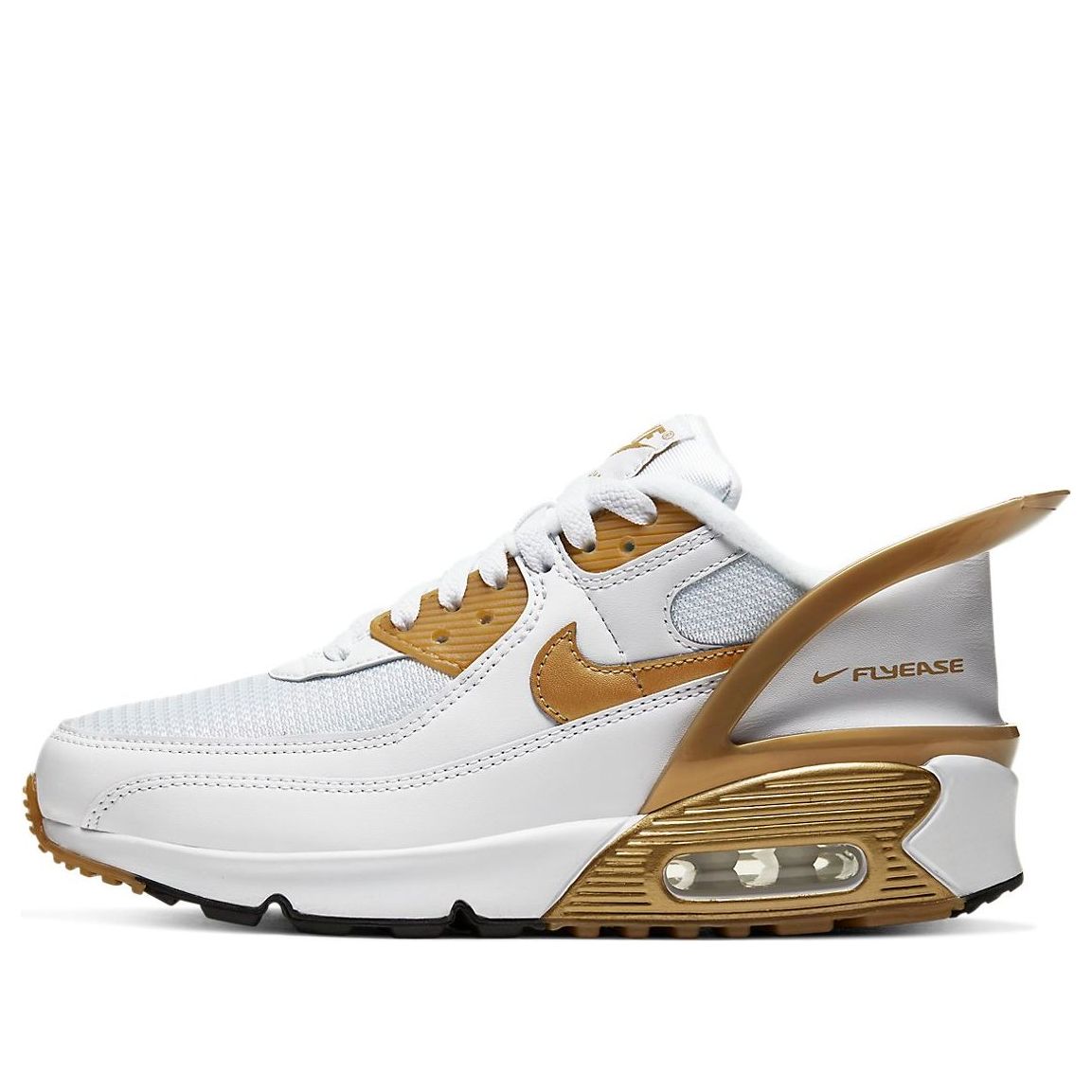 (GS) Nike Air Max 90 FlyEase 'Metallic Gold' CV0526-100