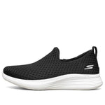 (WMNS) Skechers You Wave Sports Shoes Black/White 132000-BKW