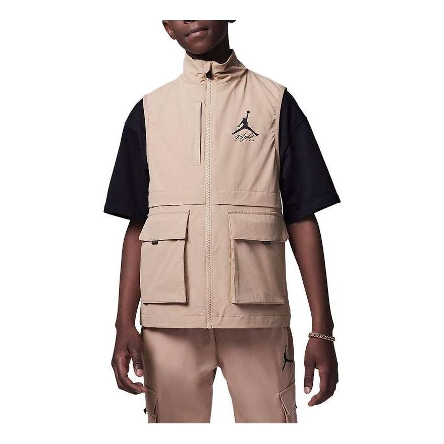 (GS) Air Jordan Outwear Cargo Vest 'Brown' FV3154-200