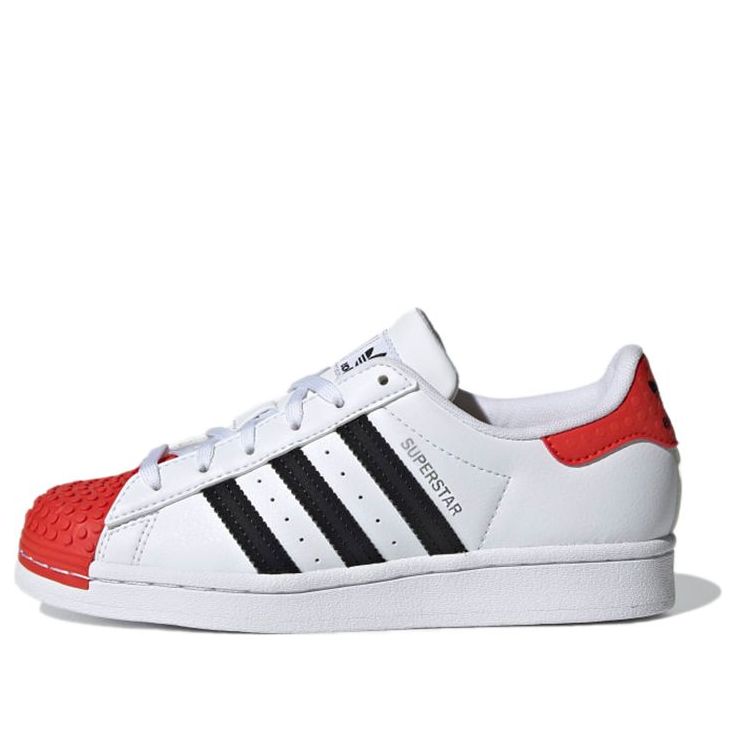 (GS) adidas LEGO x Superstar J 'Cloud White Red' H03955