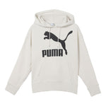 (WMNS) PUMA Classics Logo Printing Hoodie Grey 599197-05