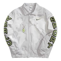 Men's Nike x Pigalle Story Crossover Logo Pattern Sports Gray Jacket CI9955-078