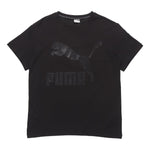 (WMNS) PUMA Classic Logo Printing Round Neck Short Sleeve Black 530005-51