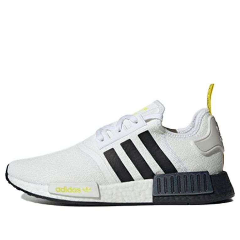 adidas NMD_R1 STLT Primeknit 'White Black Bright Yellow' FV2549