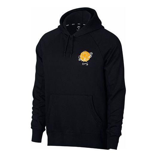 Nike Flowers Printing Fleece Pullover Black 937836-010