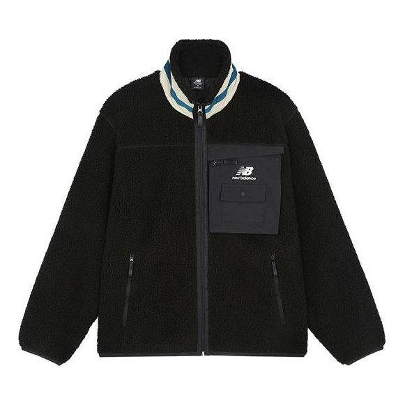 New Balance Unisex Keep Warm Stand Collar Knitting Jacket Black AMJ13393-BK