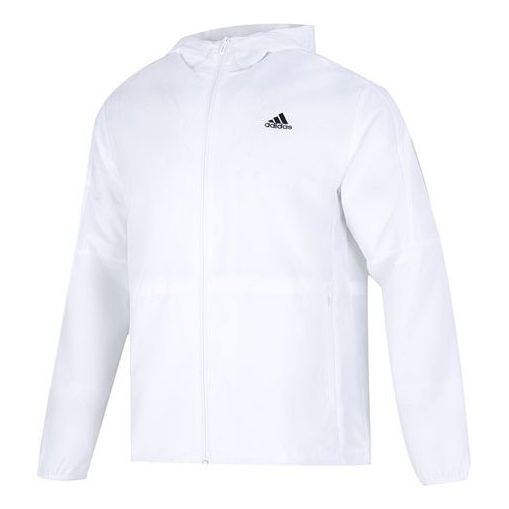 Men's adidas Mh Lite Wvjkt Athleisure Casual Sports Hooded Solid Color Woven White Jacket HM2977