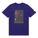 Men's adidas Tmac Tee 25th Character Alphabet Printing Round Neck Short Sleeve Blue T-Shirt HS8516