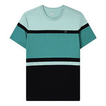 FILA Colorblock Sports Round Neck Short Sleeve Gray Green F11M132153F-TQ