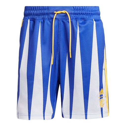 adidas x Eric Emanuel Crossover Ee Smr Short Mesh Breathable Straight Sports Basketball Shorts Blue H56399