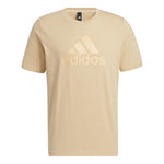 adidas Solid Color Large Logo Printing Athleisure Casual Sports Short Sleeve Brown HE7427