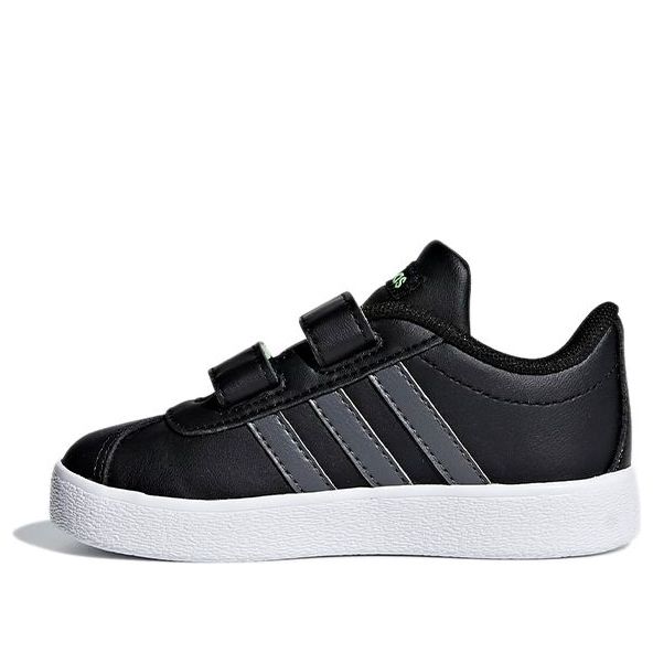 (TD) adidas VL Court 2.0 'Black Grey White' F36402