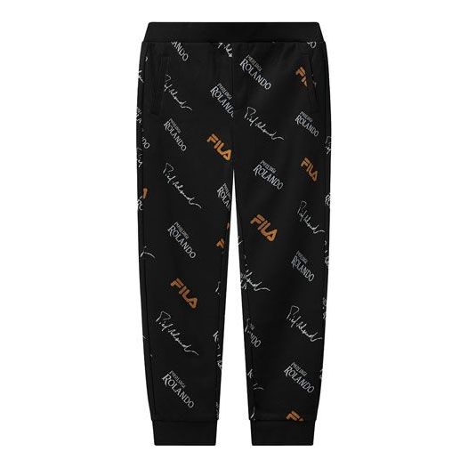 FILA Monogrammed Knitted Casual Trousers For Men Black F11M118601F-ZA