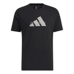 adidas Alphabet Logo Printing Sports Short Sleeve Black HE9937