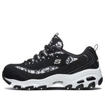(WMNS) Skechers D'Lites 1.0 Running Shoes Black/White 99999825-BLK