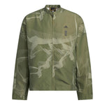 Men's adidas SS22 Logo Printing Solid Color Zipper Jacket Green HE5151