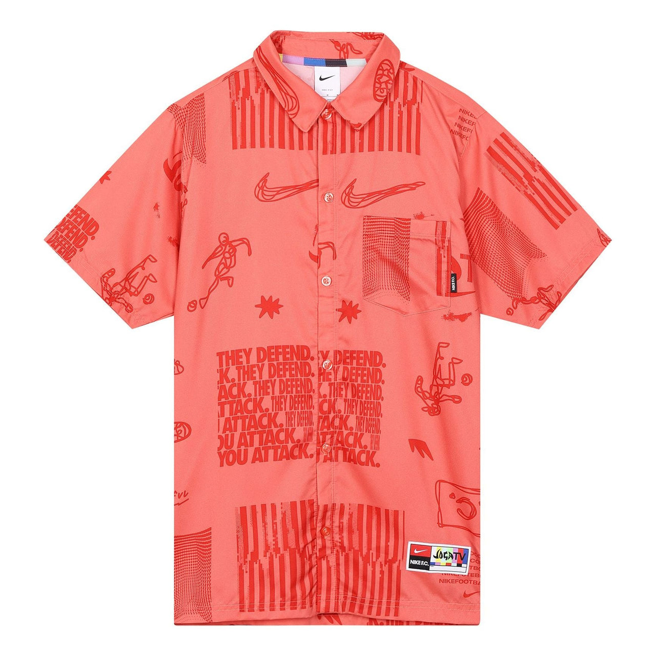 Nike Soccer polo shirt 'Red' DA1474-858