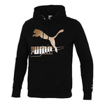 PUMA Sports Running Casual Loose hooded Pullover Gold Long Sleeves Black 533145-56