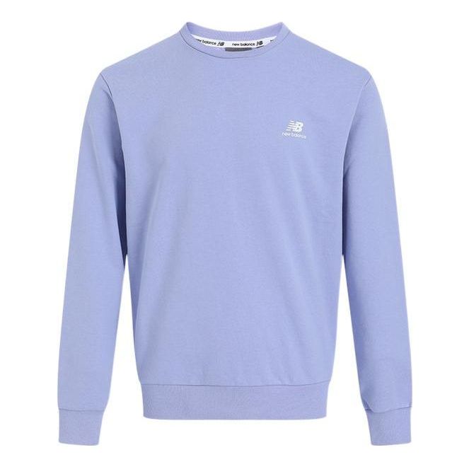New Balance Men's New Balance Logo Printing Solid Color Round Neck Long Sleeves Purple 5CB33223-DV