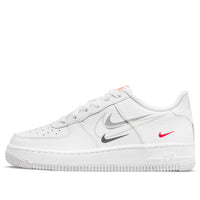 (GS) Nike Air Force 1 Low 'Multi-Swoosh White Particle Grey Photon Dust Bright Crimson' DO6486-100