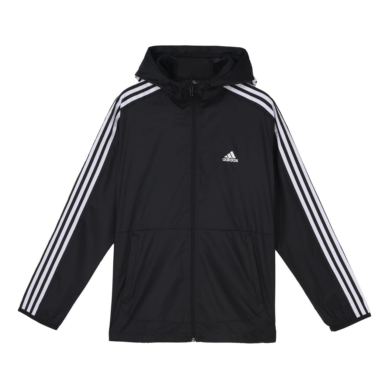adidas MENS Classic 3-stripes Windbreaker Jacket Black GQ0600