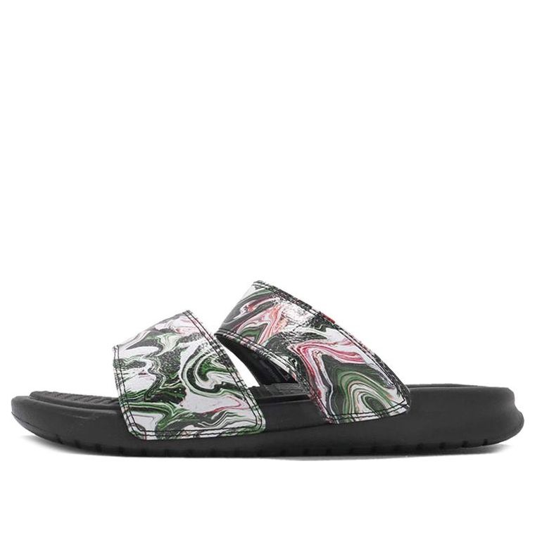 (WMNS) Nike Benassi Duo Ultra Slide 'Black Green Pink' 819717-003