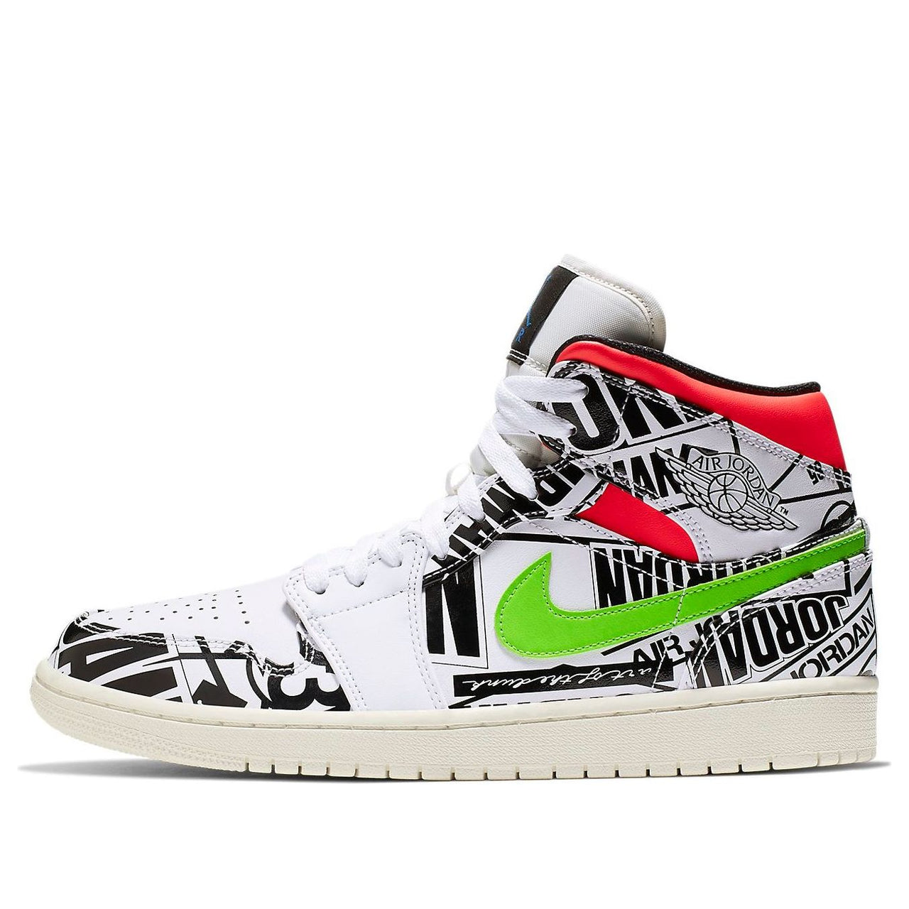 Air Jordan 1 Mid 'Over-Print Logos' 554724-119