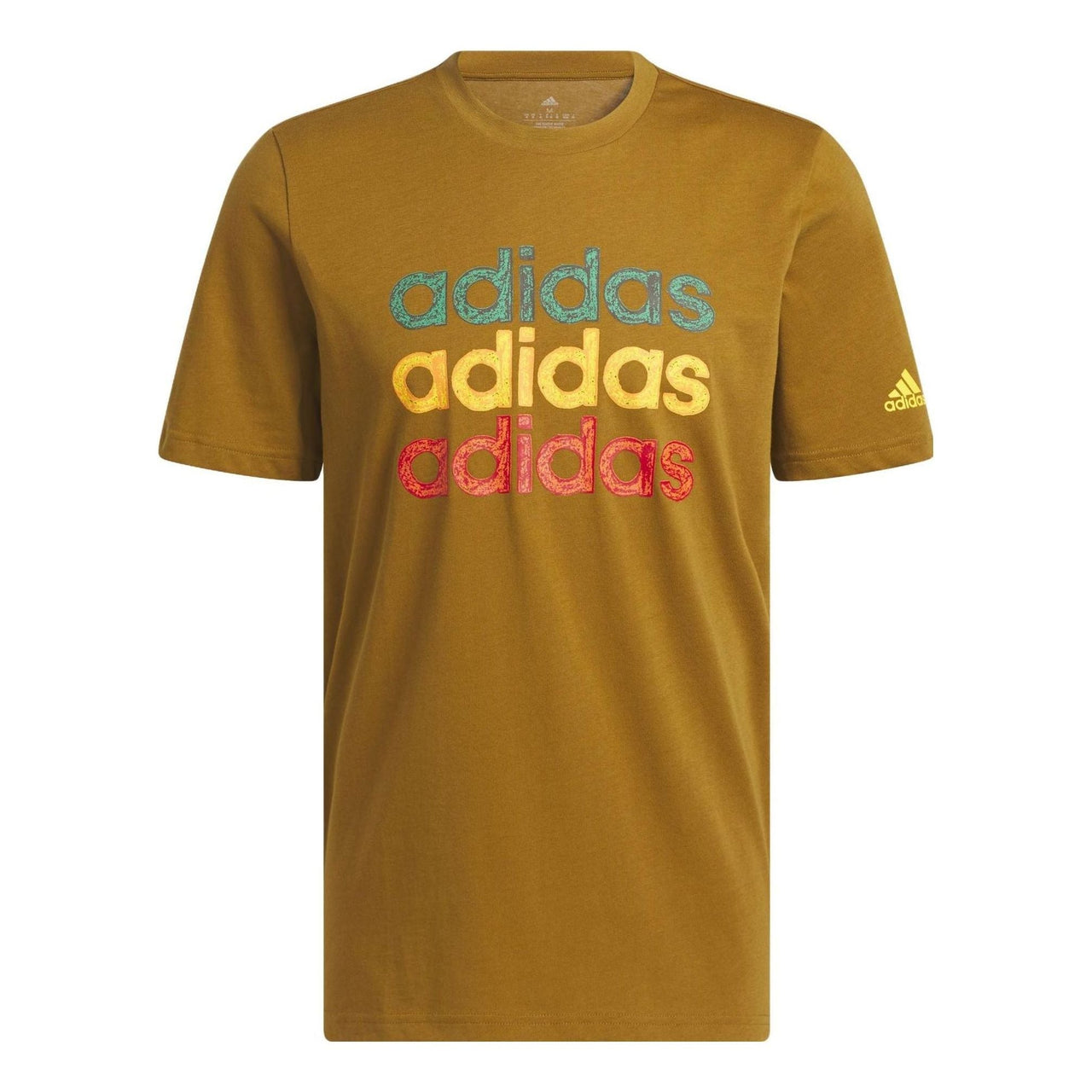 adidas Multi Linear Sportswear Graphic T-Shirt 'Brown' HS2525