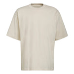 adidas originals SS22 Solid Color Embroidered Logo Sports Short Sleeve Beige HD2747