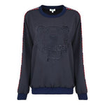 (WMNS) KENZO Tiger Alphabet Printing Pattern Long Sleeves Round Neck Hoodie Dark Blue FA52TO0105AC-77