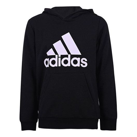 (GS) adidas B Bl Hd Large Logo Printing Sports Boy Black GN4027